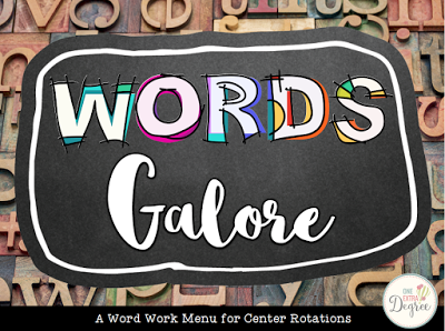 https://www.teacherspayteachers.com/Product/Words-Galore-Word-Work-Center-Activities-197955