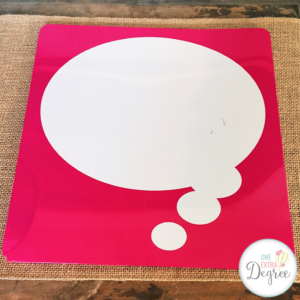 Thinking Aloud with a Dry Erase Thought Bubble