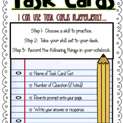 A Task Card FREEBIE…