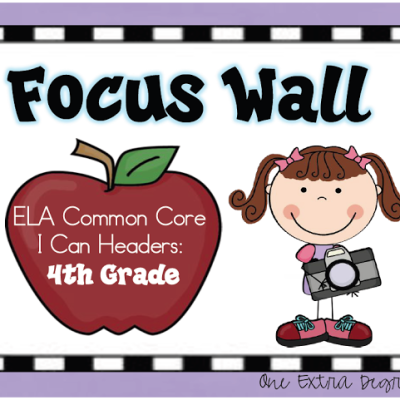 ELA Common Core I Can Statements for FOURTH Grade