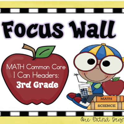 Third Grade Common Core I-Can Statements for MATH!